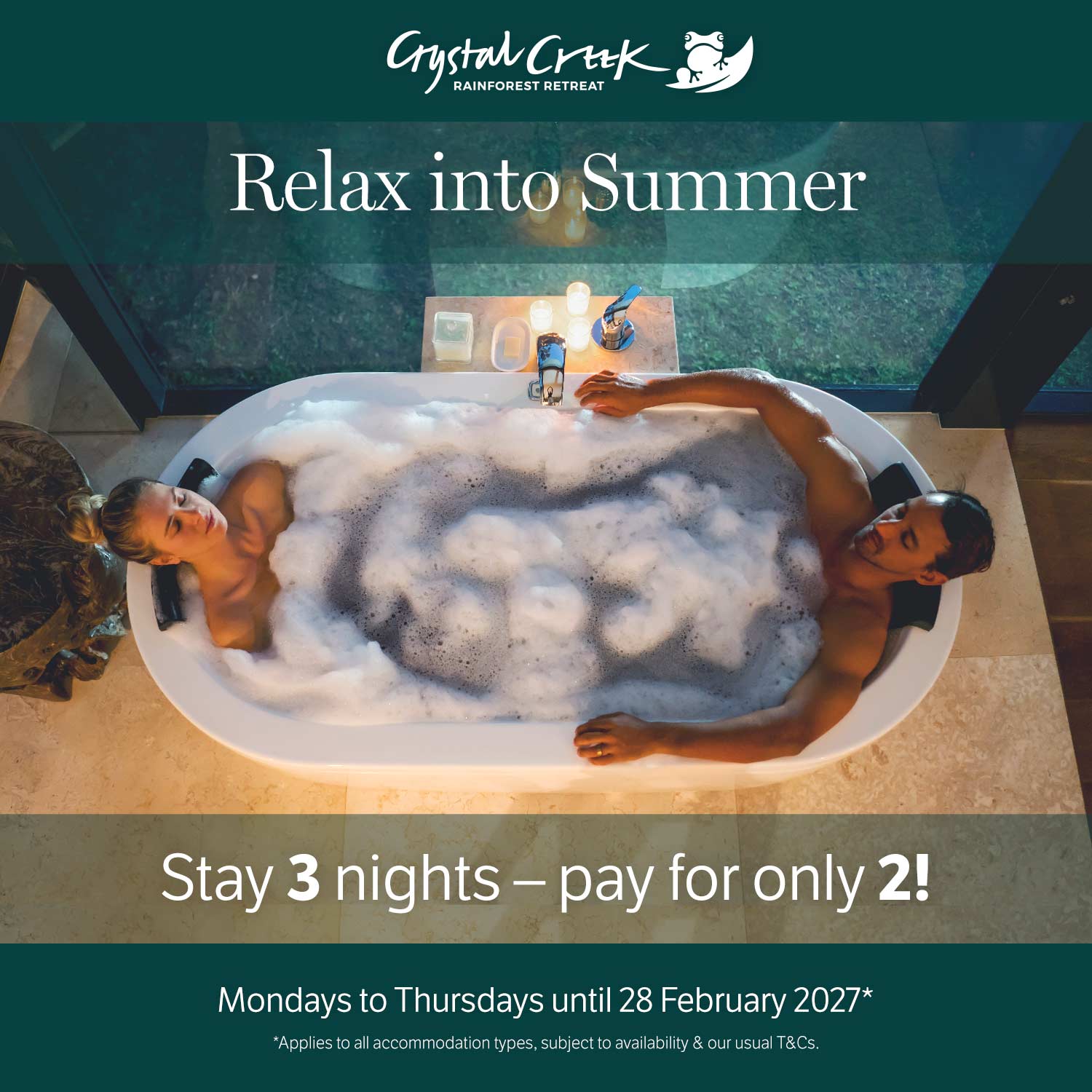 Your Winter Escape – stay 3 nights, pay for only 2! Weeknights only, until 28th February 2027