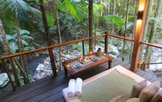 Creekside Pavilion set for a romantic dine and dip