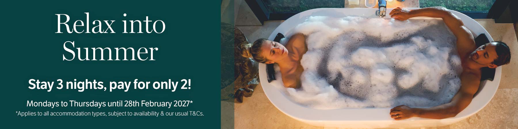 Relax into Summer: spend three nights at Crystal Creek Rainforest Retreat, pay for only two! For stays until 28th February 2027