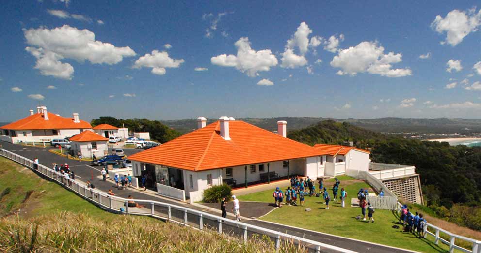 The lighthouse and keeper's house at Byron Bay are popular tourist destinations year-round