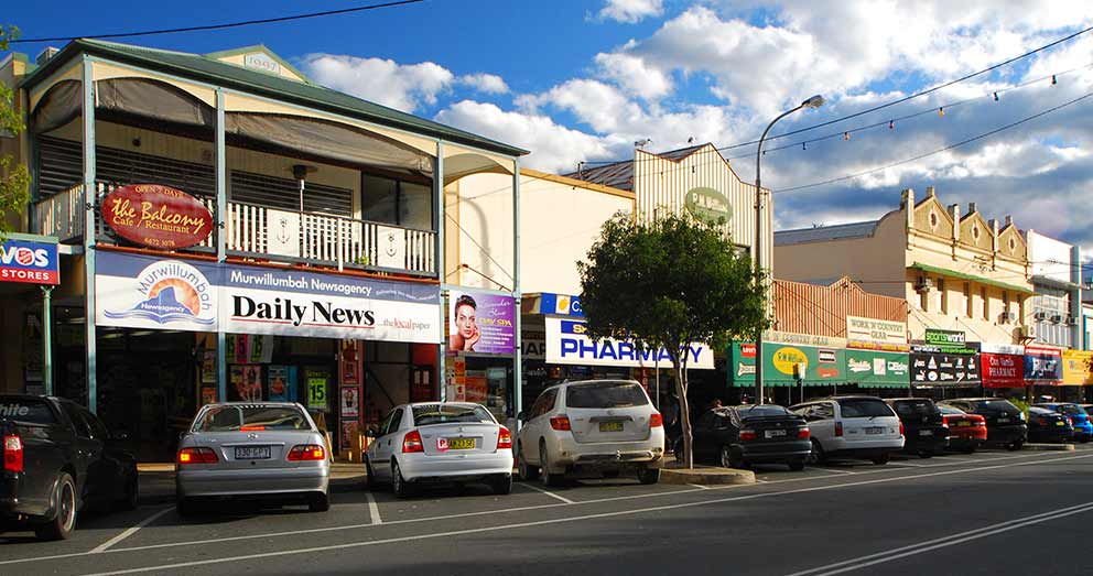 Murwillumbah, in the Tweed Valley, is the nearest town to our Retreat