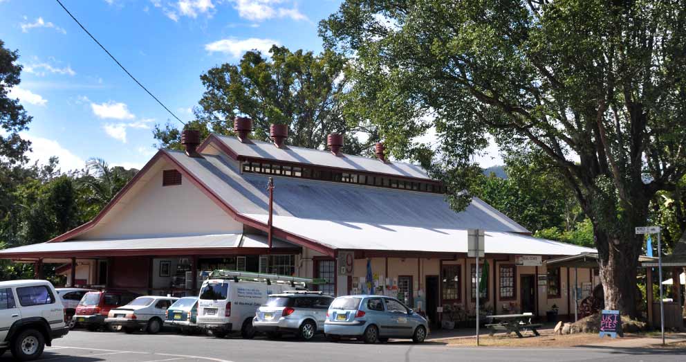 The former butter factory at Uki is now an arts and crafts cultural hub